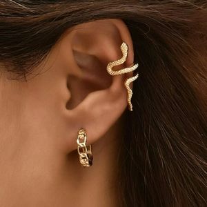 Snake and hoops earrings - or Free with pruchase